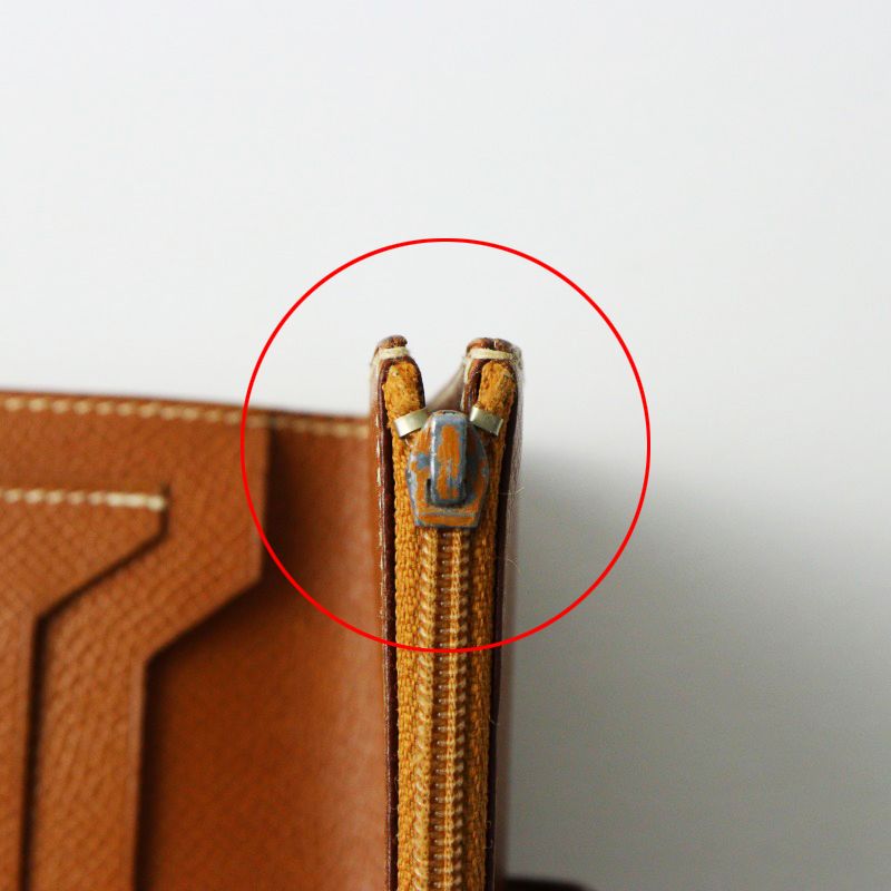 HERMES エルメス ジュラ 三つ折り 財布 ヴォーエプソン ブラウン　メンズ HERMES エルメス ジュラ 三つ折り 財布 ヴォーエプソン ブラウン
