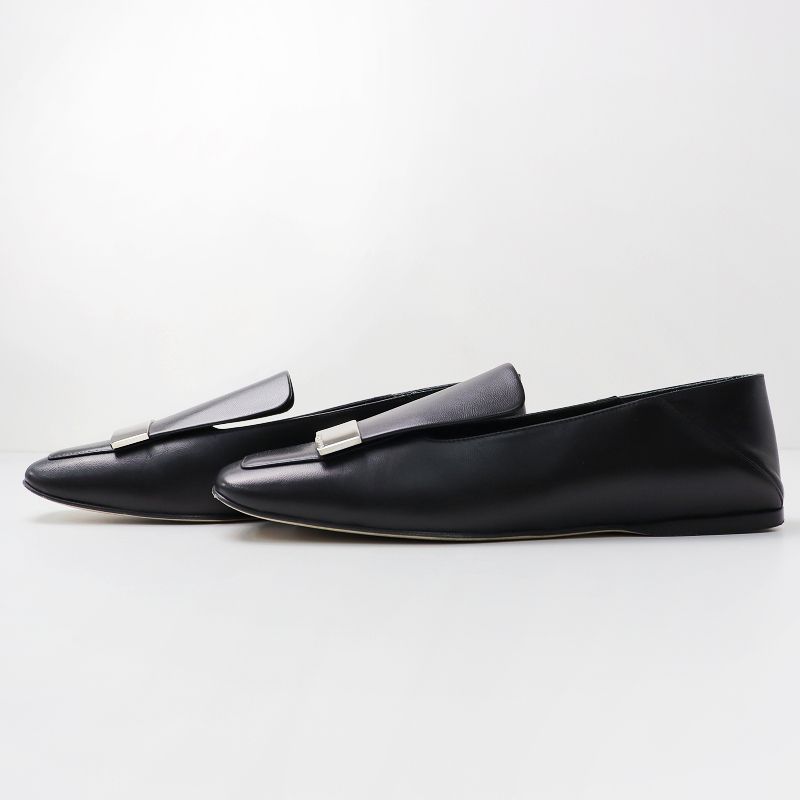 美品 セルジオロッシ Sergio Rossi sr1 Slippers メタルプレート  