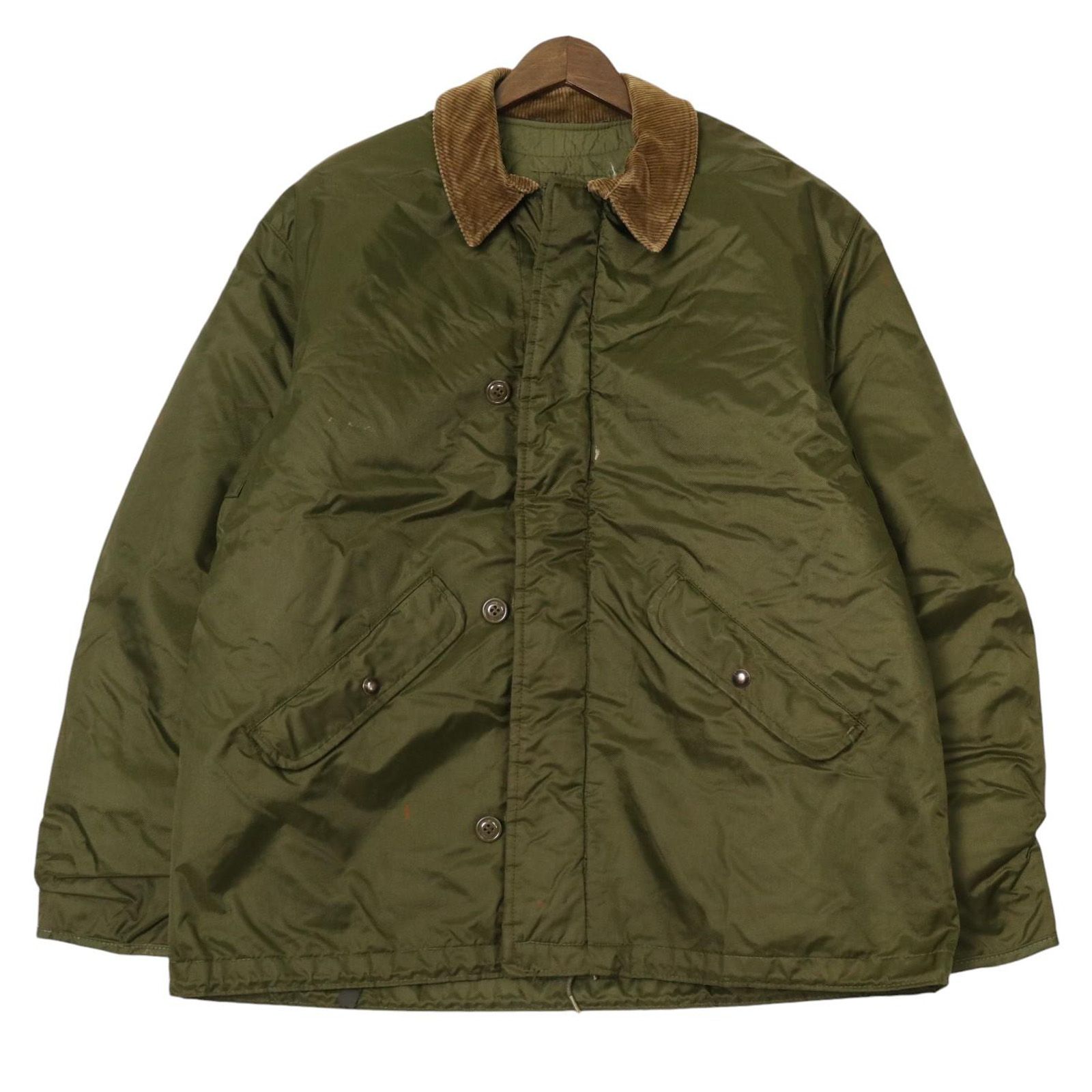 80年代 米軍実物 U.S.NAVY A-1 ナイロン デッキジャケット ミリタリー 