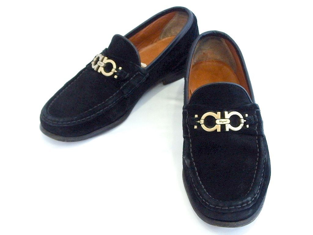 SALVATORE FERRAGAMO黒 スエード ローファー 6 1/2 D 楽天市場】フェラガモ/Salvatore Ferragamo メンズ ローファー