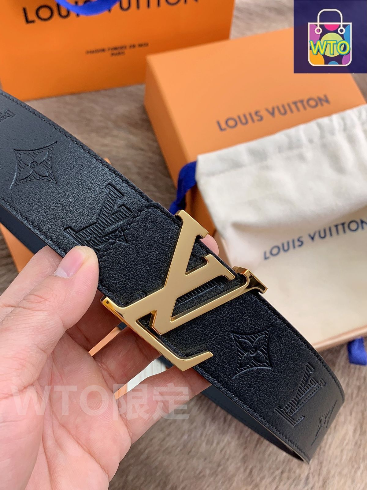 ⭐︎LOUIS VUITTON 本革ベルト⭐︎ Authentic LOUIS VUITTON BELT SHATTERED BUCKLE | Depop