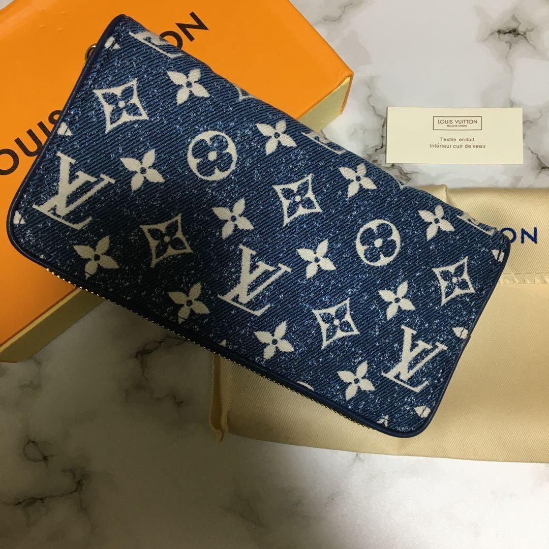 専用でお値引き LOUIS VUITTON デニムジッピーウォレット 長財布 - メルカリ