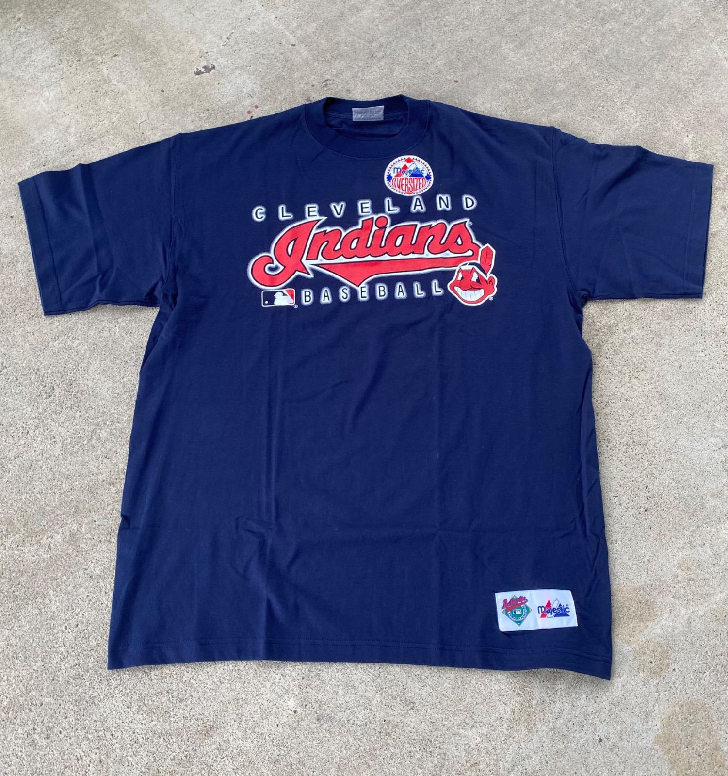90s MLB インディアンズ × LOONEY TUNES プリント Tシャツ-