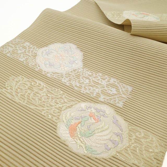 新古品】 夏物 名古屋帯 未使用 正絹 京都 西陣 河村織物 絽綴れ