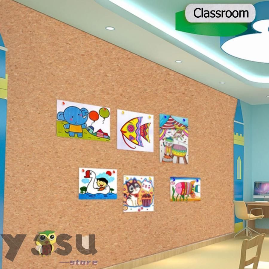 コルクボード 壁 掲示板 コルクシート ビジョンボード 壁のためのコルクボード オフィス 学校 保育園のための自己接着ロールピンボード WWW_OPDRERGINERDOGAN_COM
