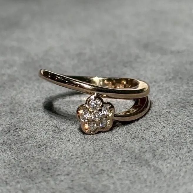 ポンテヴェキオ K18PG ダイヤ0.08ct ピンキーリング