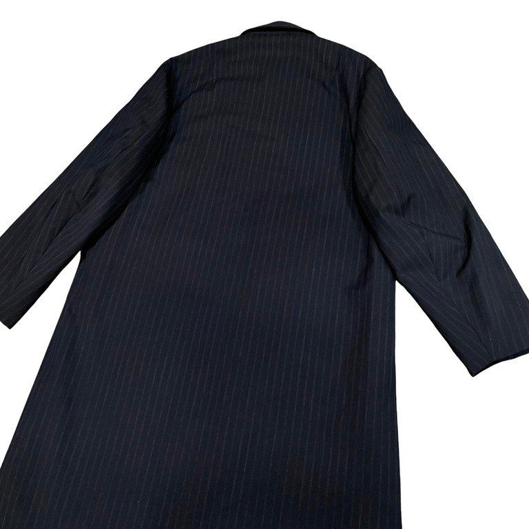 DRIES VAN NOTEN 19AW ポリウールツイルストライプ比翼スナップ