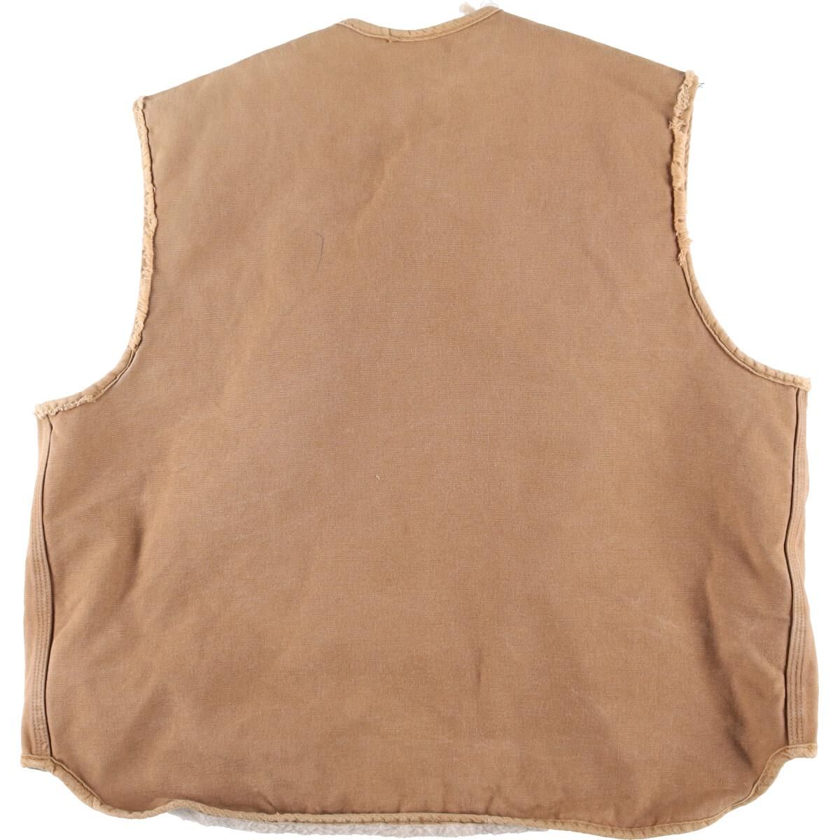 古着 70年代 カーハート Carhartt プリントタグ ダック地ベスト メンズ 