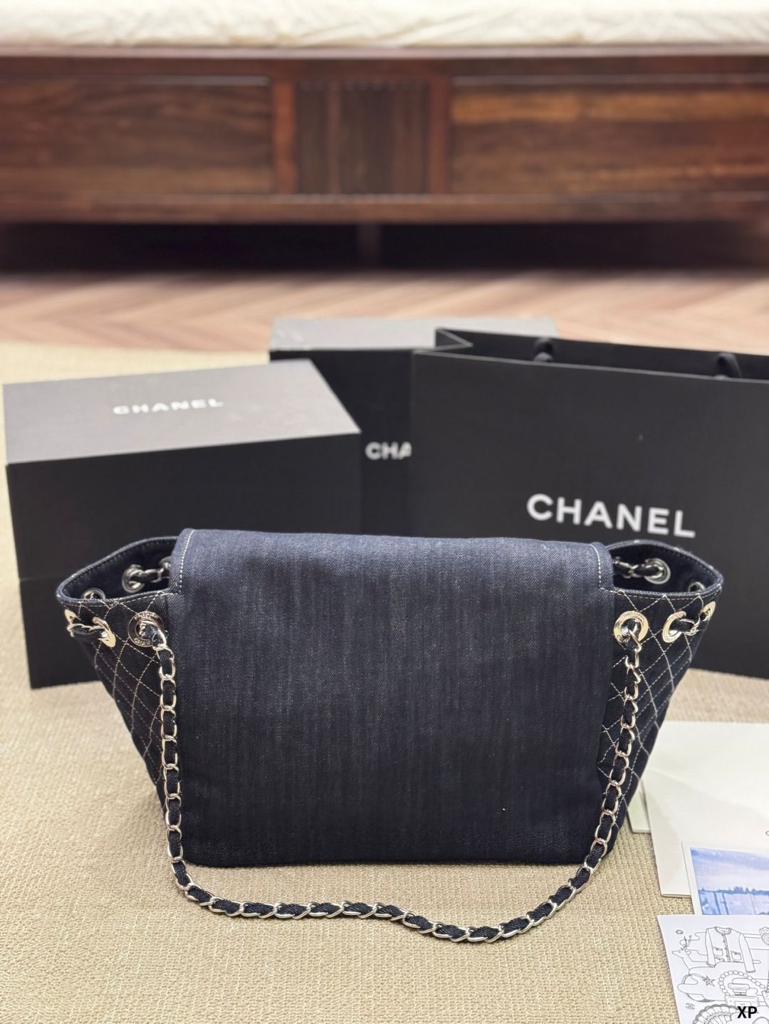 ヴィンテージ CHANEL デニムトートバッグ - 大人気アンティーク