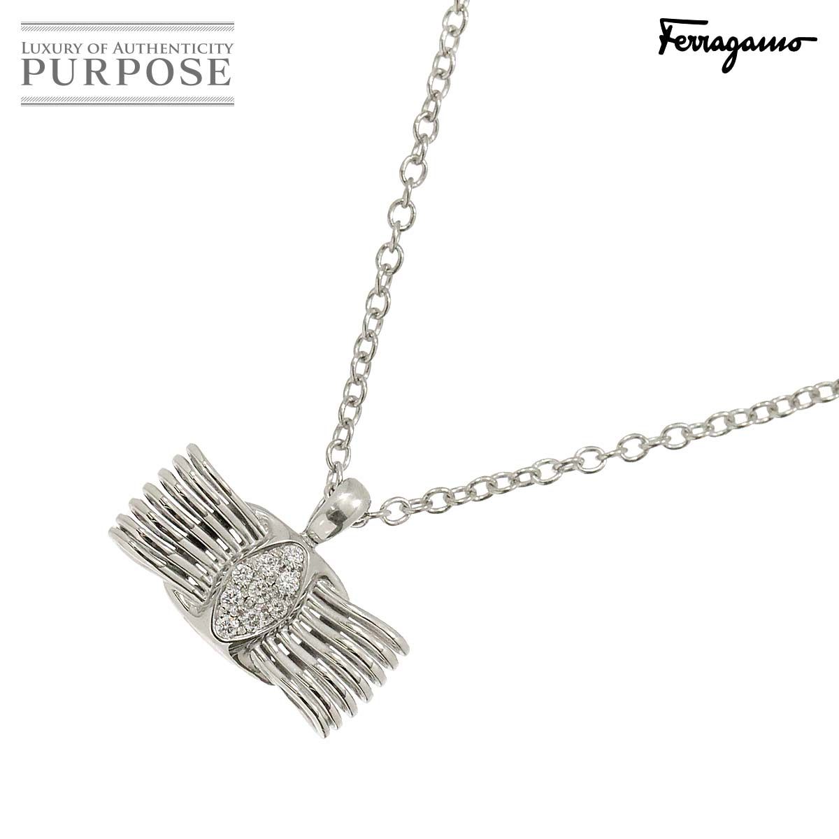 Salvatore Ferragamo フェラガモネックレスリボン750