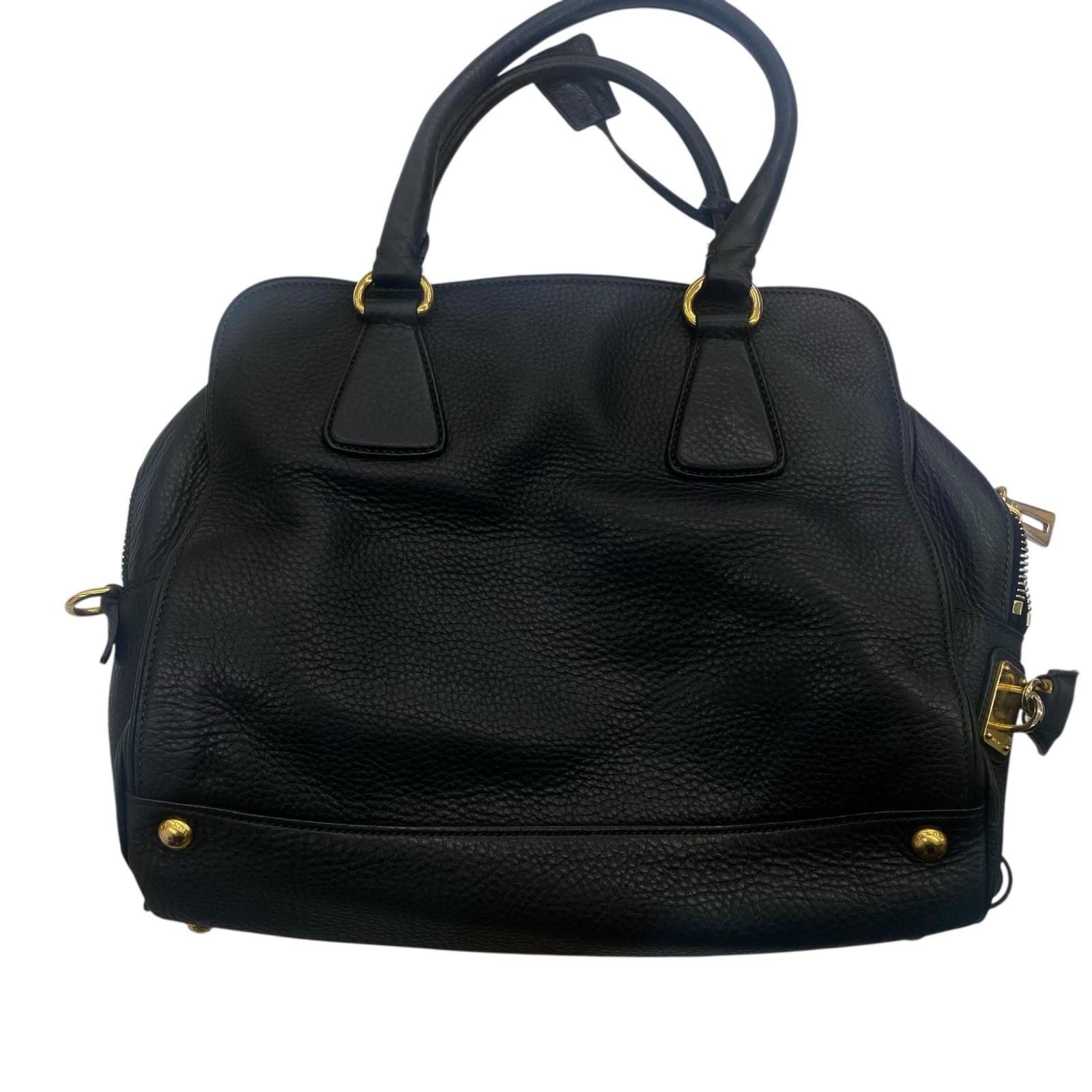 186005 訳アリ品 PRADA レザーハンドバッグ BL0804 ブラック