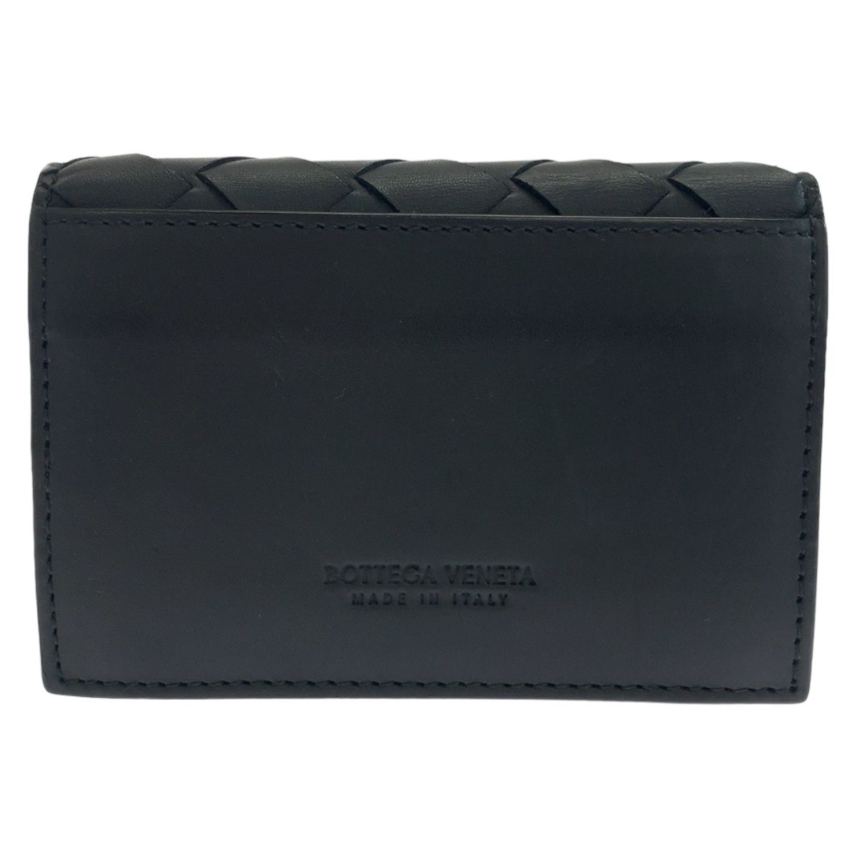 ボッテガヴェネタ 現行 カセット マキシイントレチャート 名刺入れ レザー 黒 BOTTEGA VENETA 新古品 ボッテガ ヴェネタ マキシ イントレ