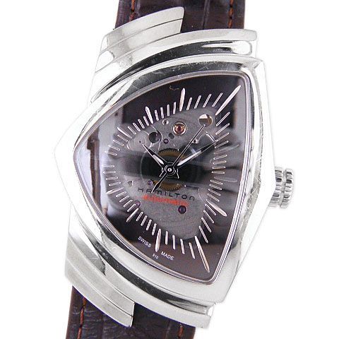 ハミルトン HAMILTON メンズ腕時計 ベンチュラ オート H24515591 自動巻 ブラウン 革ベルト スケルトン