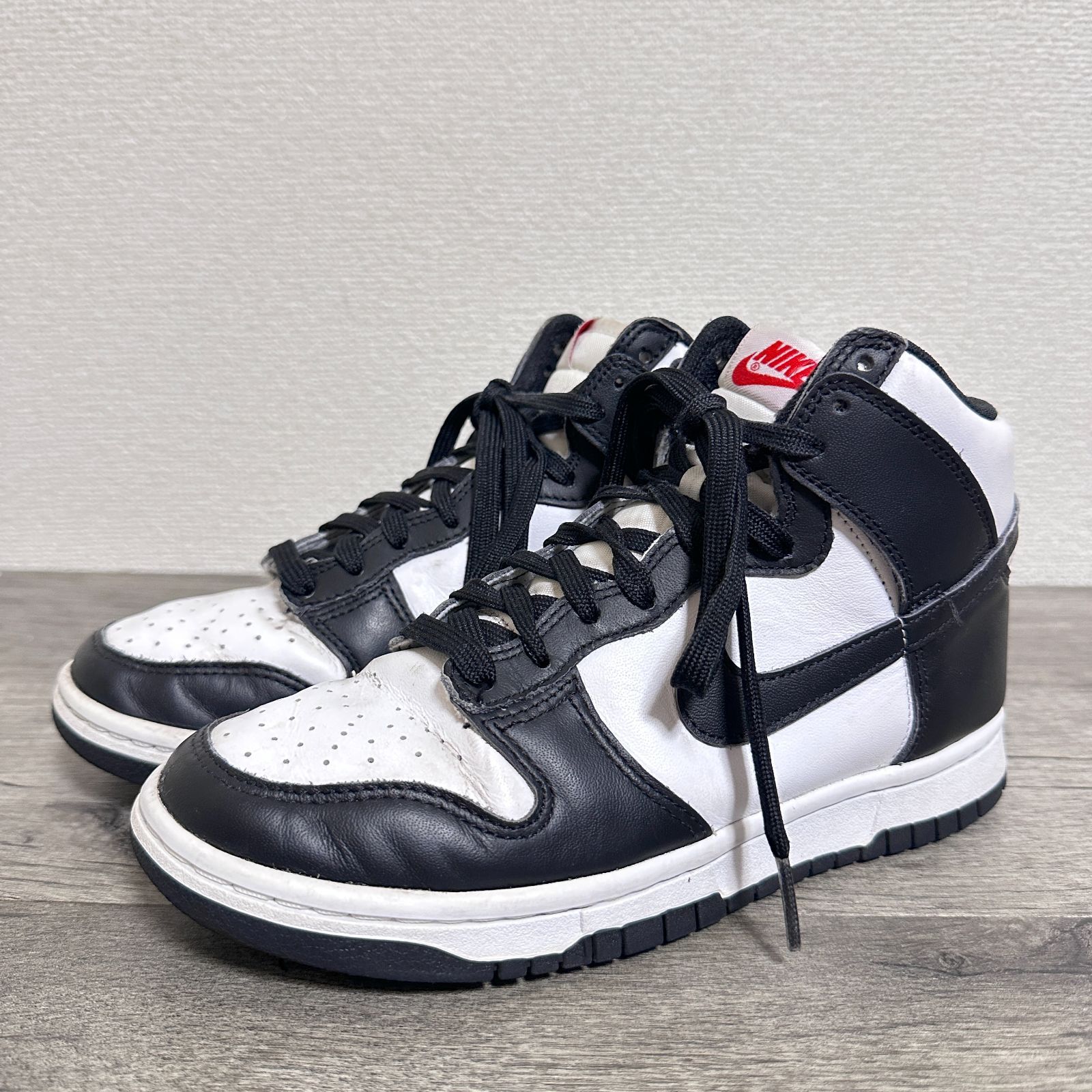 NIKE DUNK HIGH ダンクハイ DD1869-103 スニーカー 23.5cm 白×黒 
