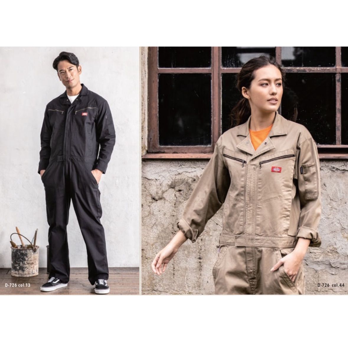 ディッキーズ Dickies D-726 タンカーキ ストレッチ ツイル ツナギ