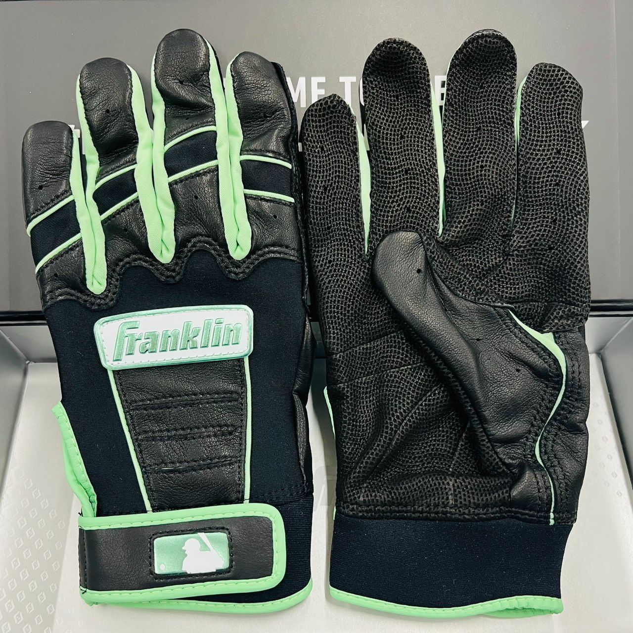 ミントがオシャレ Franklin フランクリン オリジナルオーダーモデル 6 バッティング手袋 バッティンググローブ 野球 ブラック ミント 当店