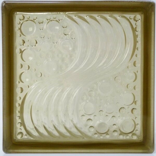 クーポン配布中-スーパー 対象 送料無料 6個セット ガラスブロックガラス 国際基準サイズ 厚み80mm ブラウン 茶色 屋内