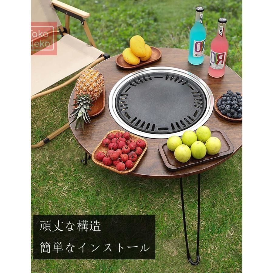 LYNCOHOME アウトドアテーブル BBQテーブル 焼肉コンロ 焚き火 折り Amazon | LYNCOHOME アウトドアテーブル BBQテーブル 焼肉コンロ