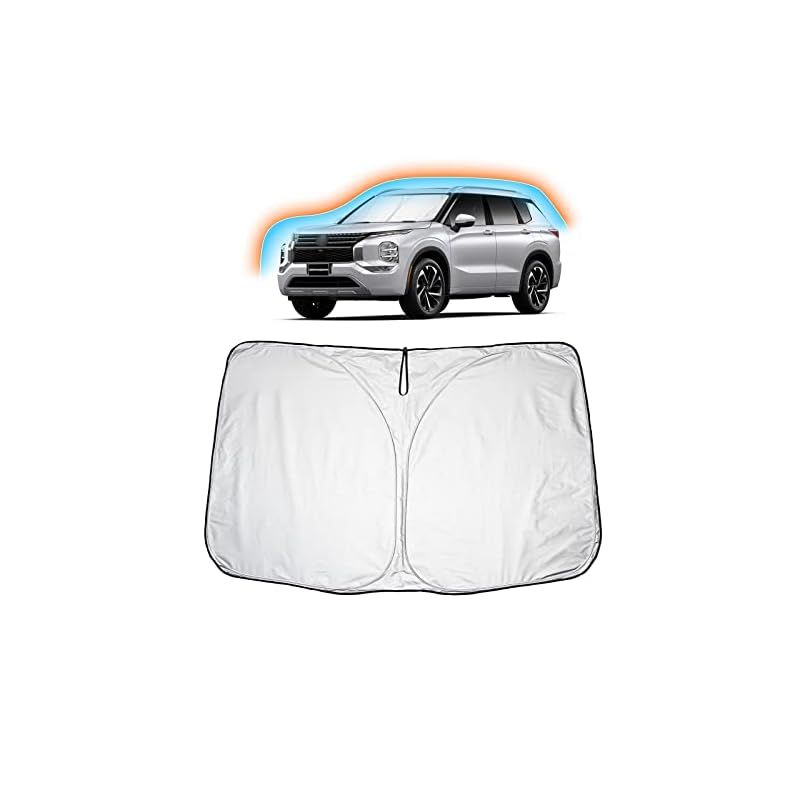 SKTU 三菱 アウトランダー 3代目 PHEV GN0W型 サンシェード アウトランダー専用 フロントガラス用 日焼け防止 暑さ対策 紫外線カット 簡単取付 収納便利 耐久性 三菱アウトランダー アクセサリ