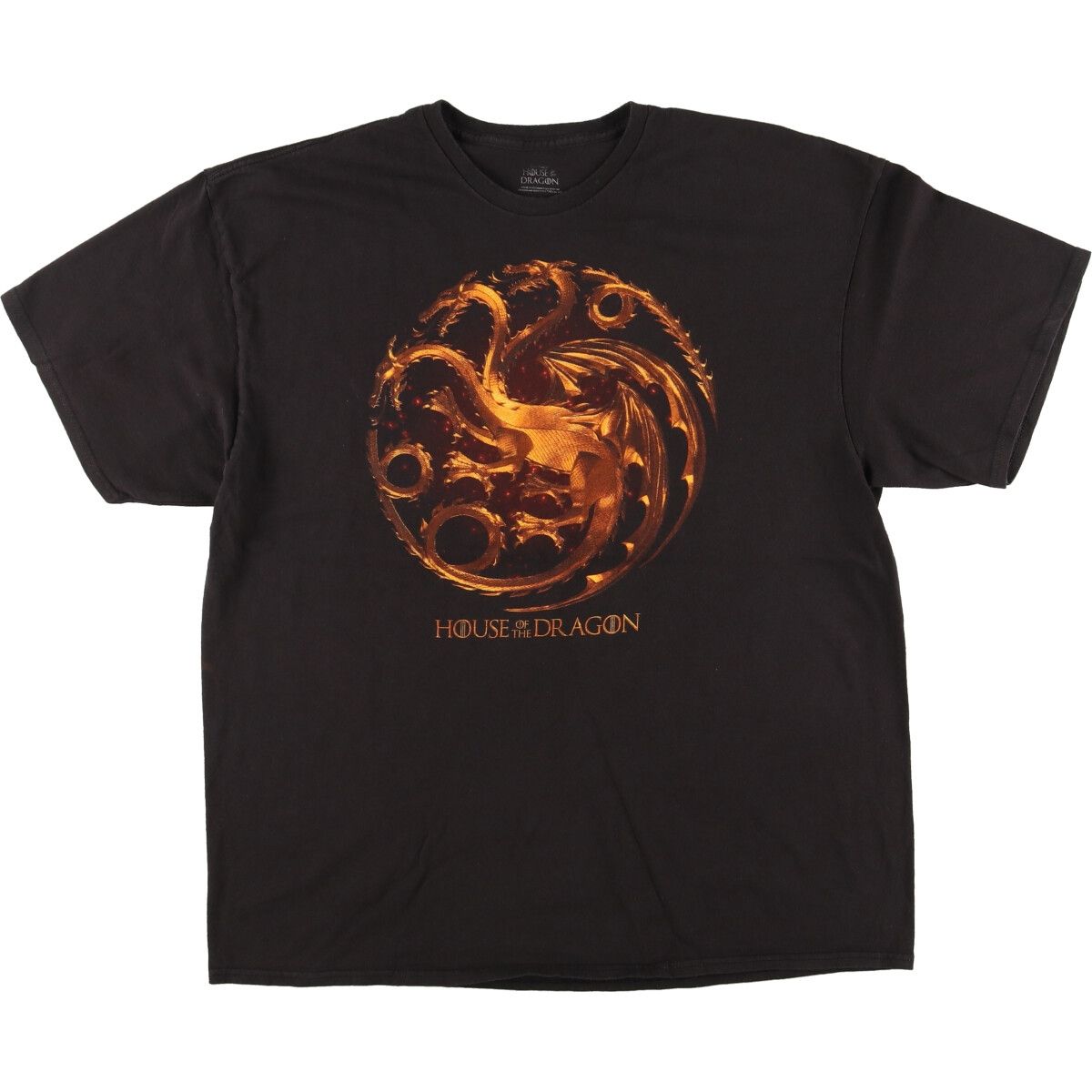 古着 HOUSE OF THE DRAGON ハウスオブザドラゴン 龍柄 ドラゴン柄 テレビドラマ 映画 ムービーTシャツ メンズXXL/eaa410065