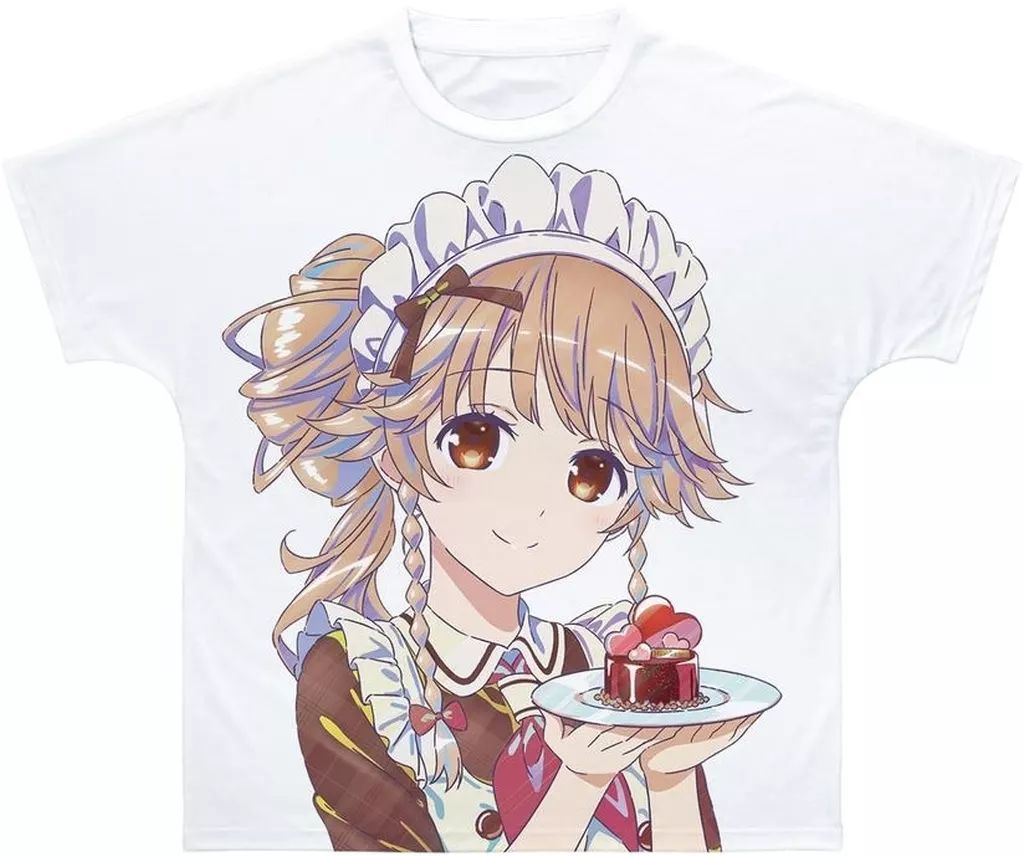 Tシャツ 納沙幸子 描き下ろし バレンタインver. Ani-Art clear label 第2弾 フルグラフィックTシャツ ホワイト ユニセックスLサイズ 「劇場版 ハイスクール・フリート」