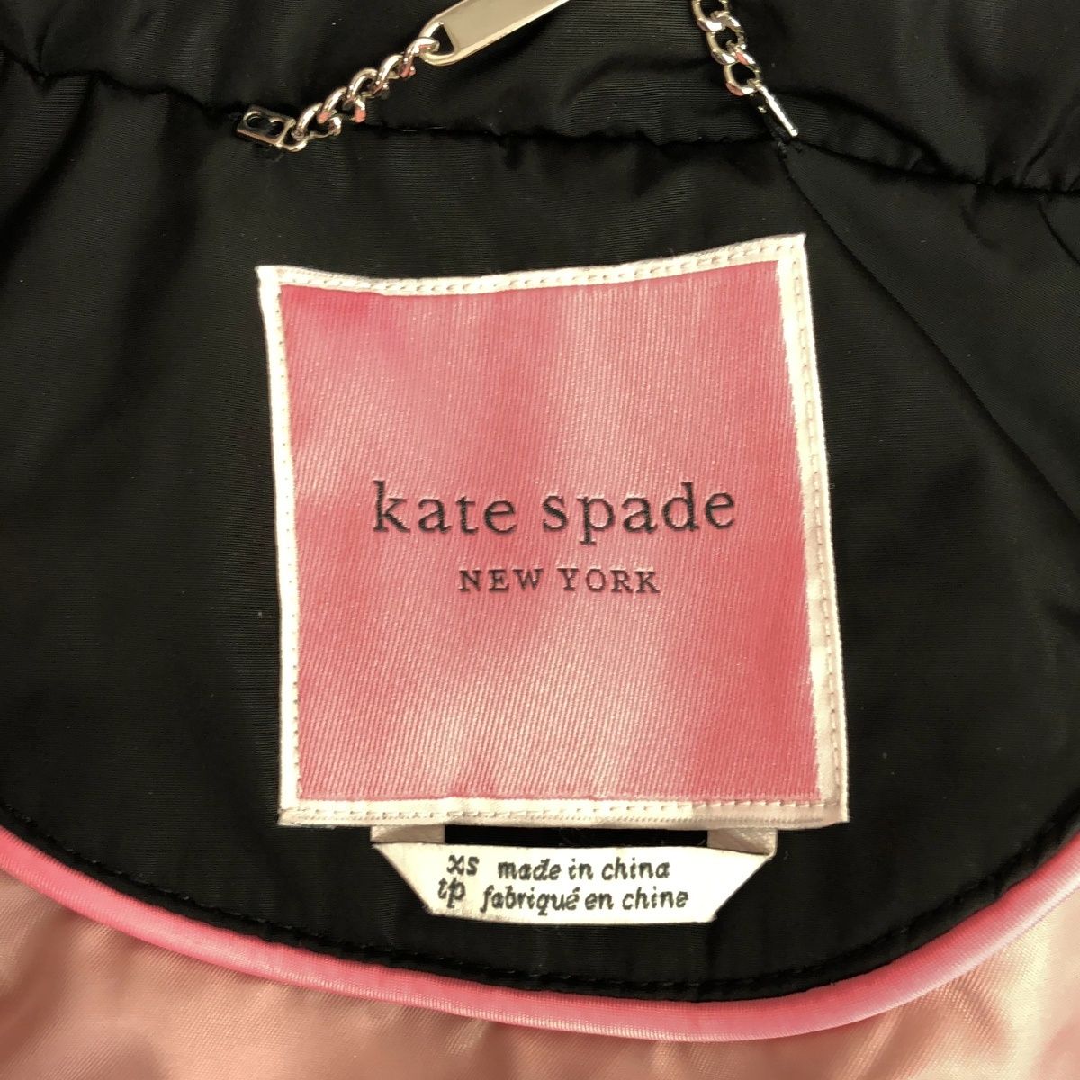 kate spade ケイト・スペード ダウンロングコート ブラック XS