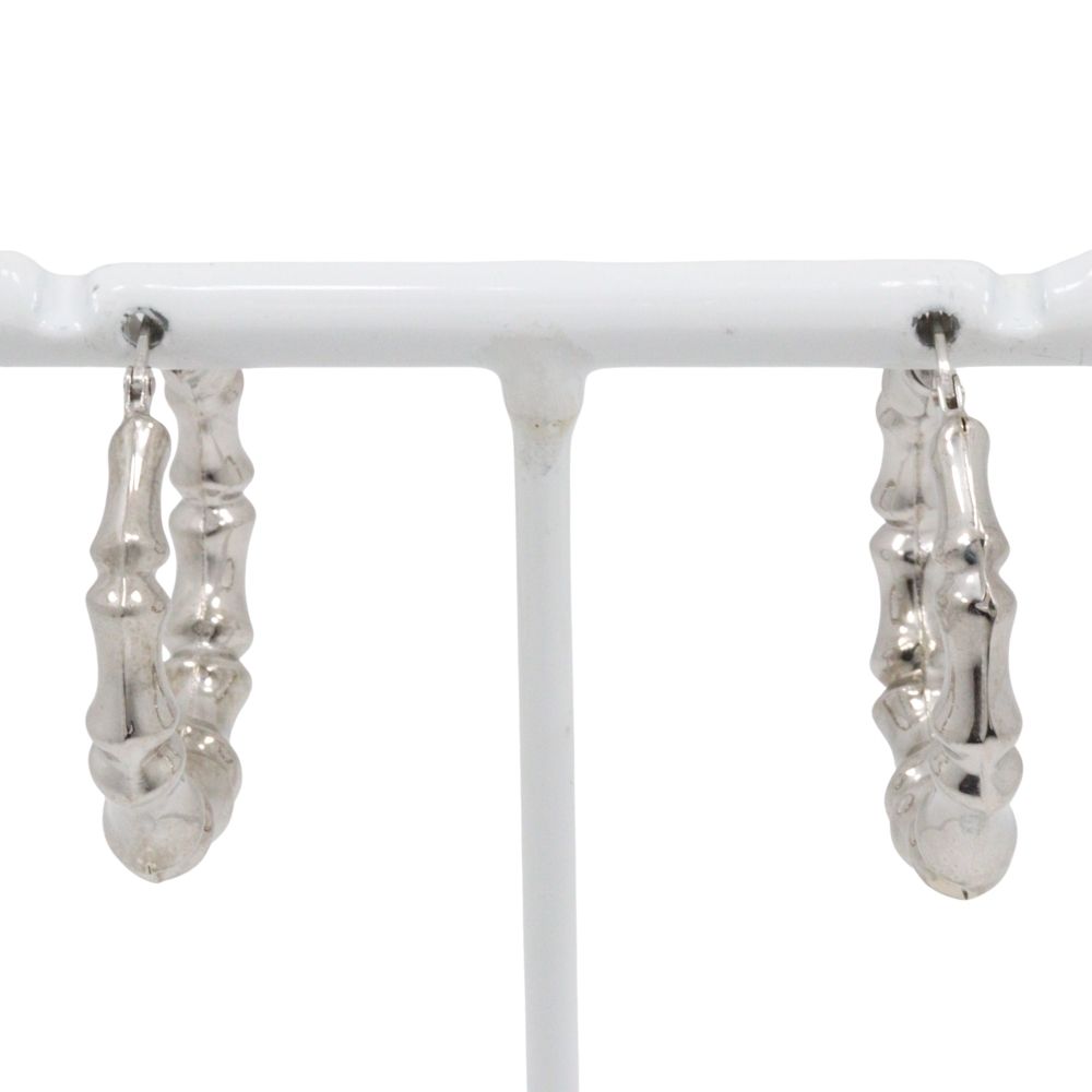 UNOAERRE】ウノアエレ バンブーモチーフ ループ K18ホワイトゴールド