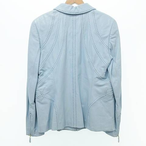 エスカーダ　ジップジャケット エスカーダ ESCADA ラムナッパ レザー ジャケット ジップアップ