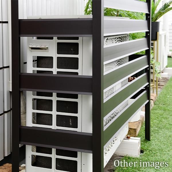 エアコンカバー 大型タイプ 木目調 KPAC-100(DBR) ダークブラウン