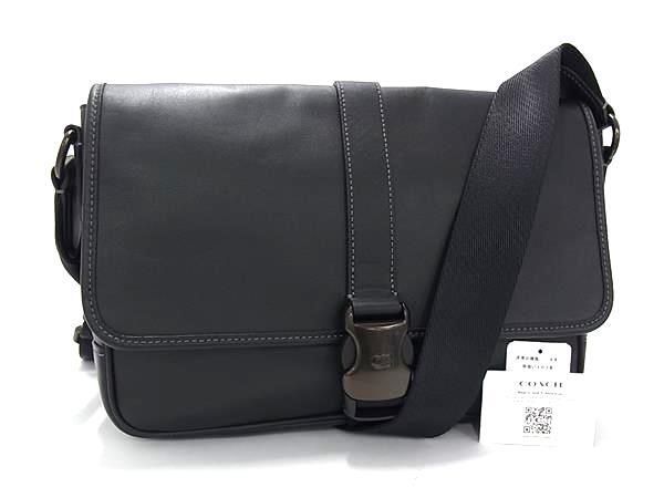 COACH コーチ ショルダーバッグ リーグ メッセンジャー CU042 ブラック レザー ユニセックス