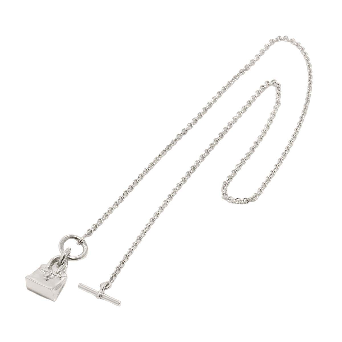 エルメス HERMES アミュレット ネックレス 40cm シルバー バーキン SV  