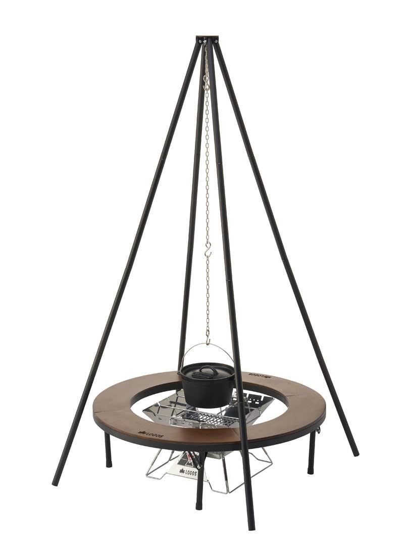 新着商品】81064106 キャンプ アイアンウッド囲炉裏サークルテーブルL