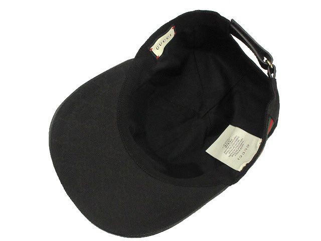 GUCCI GGキャンバス キャップ 帽子 シェリー ブラック XL グッチ グッチ GUCCI オリジナルGGキャンバス ベースボール キャップ M 58cm