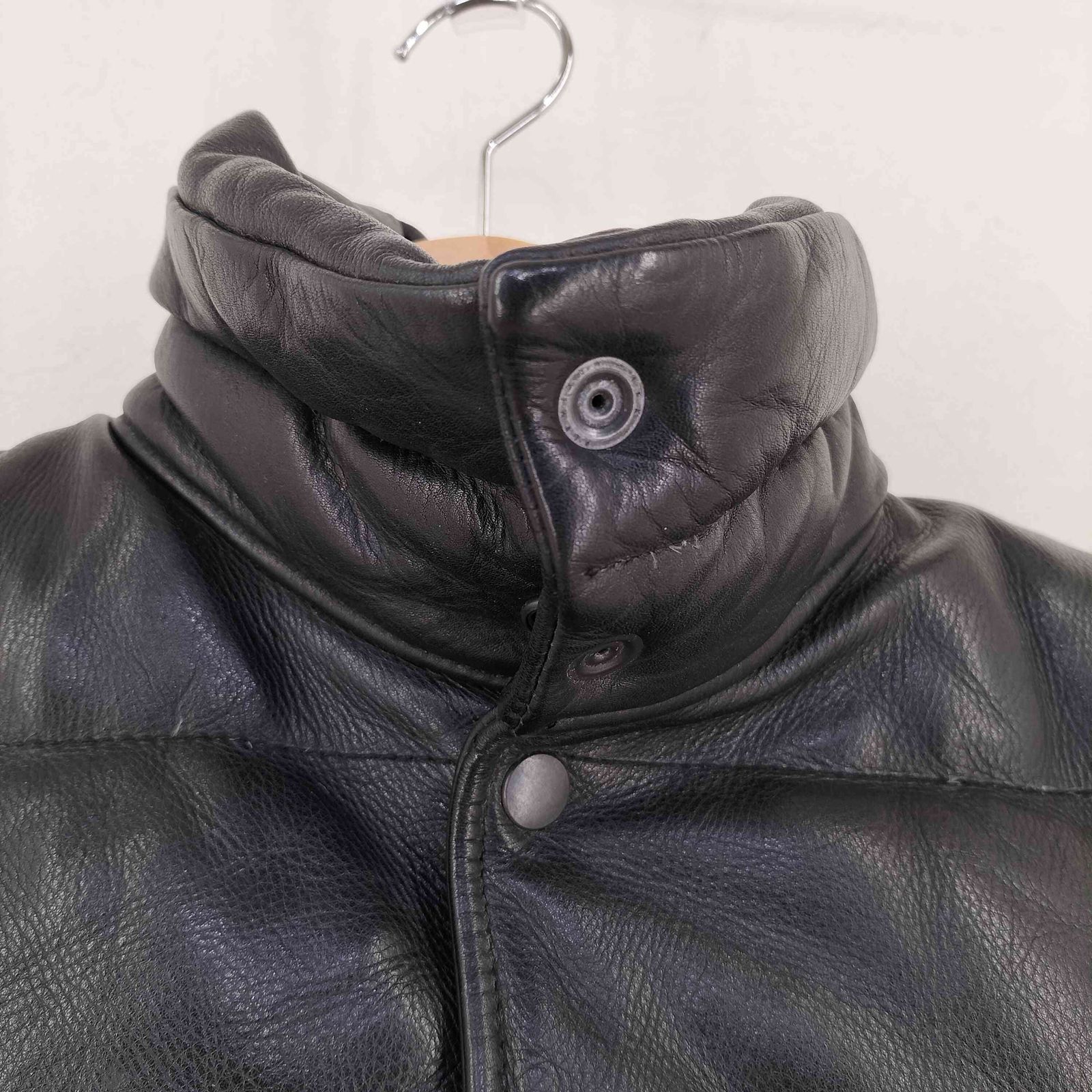 USED古着(ユーズドフルギ) MUSHMANS Utility Leather Down Vest STEER HIDE メンズ  42【中古】【ブランド古着バズストア】 ユーズドフルギ USED古着 MUSHMANS Utility Leather Down Vest STEER