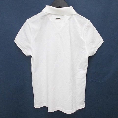 St.Andrews - 【美品】セントアンドリュース 半袖ポロシャツ 白×黒 花柄 ラインストーンロゴ レディース M ゴルフウェア 2023年モデル St ANDREWS St.Andrews - 【美品】セントアンドリュース 半袖ポロシャツ 白