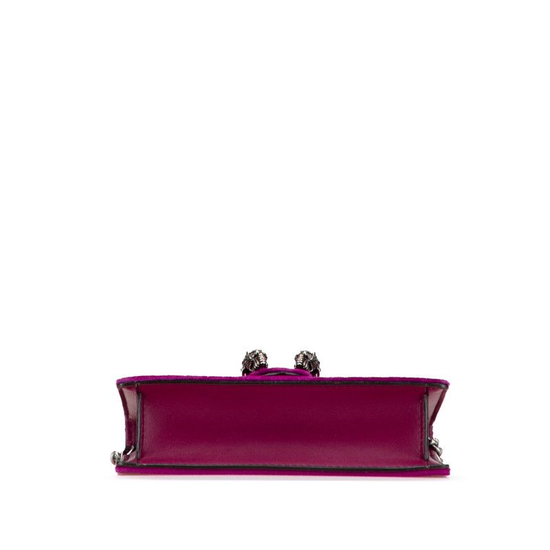 極美品　37　GUCCI　グッチ　デュオニソス　ベロア　チェーン　ミニ　パープル グッチ デュオニソス チェーン ショルダーバッグ 476432