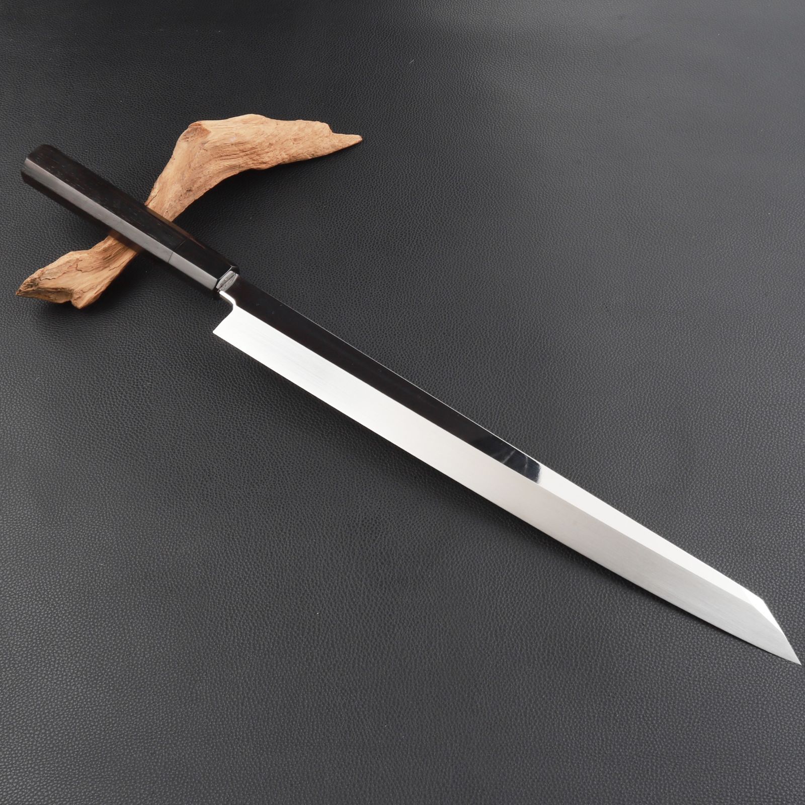 切付柳刃包丁 刺身包丁 尺二（刃渡り360mm）通常鏡面仕上げ 本刃付け 