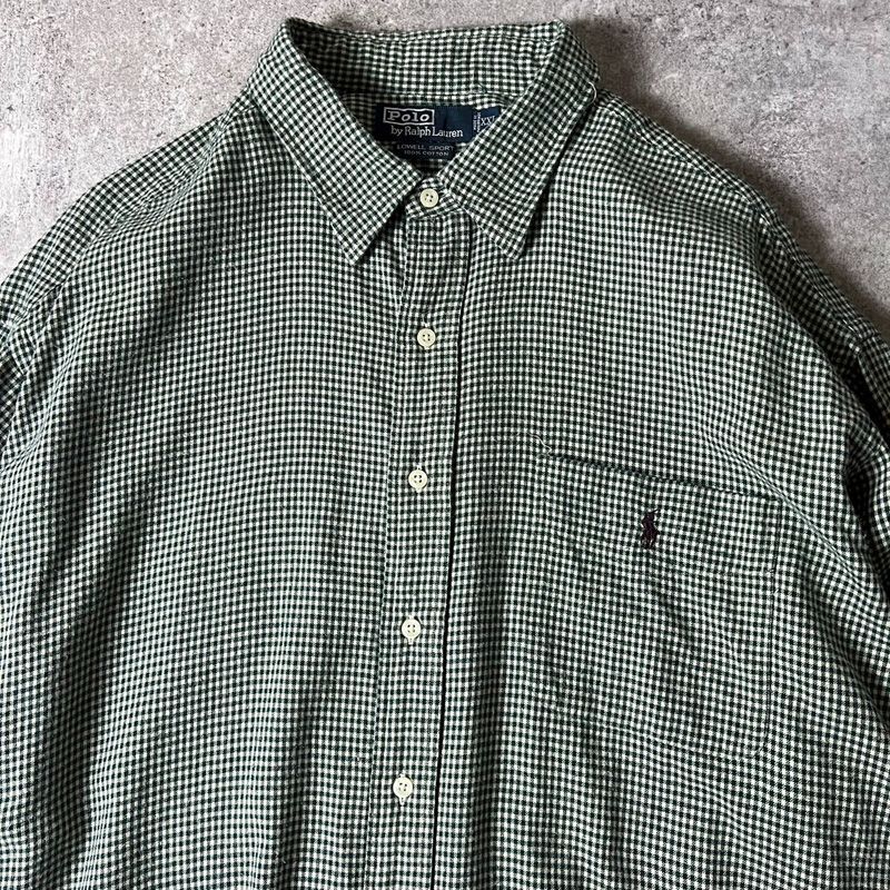 90s Polo by Ralph Lauren ギンガムチェック 長袖シャツ POLO RALPH LAUREN ポロ ラルフローレン シャツ 長袖 ボタン