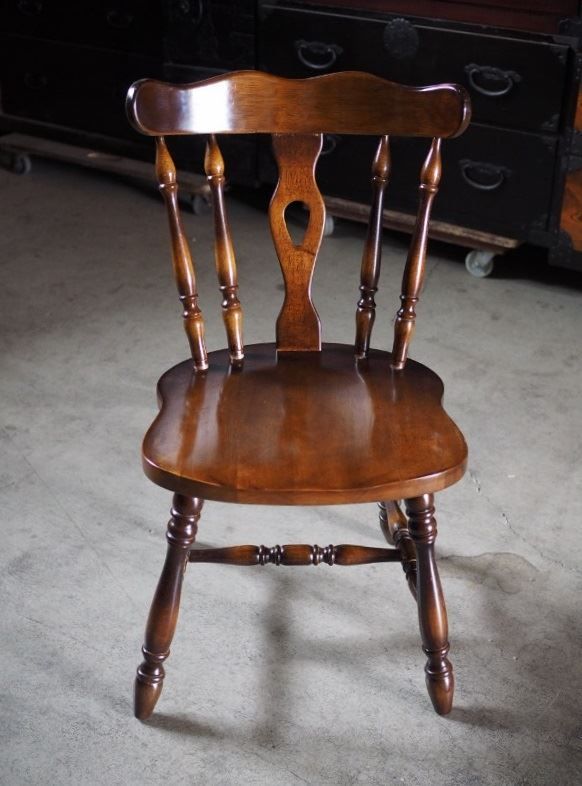 飛騨家具キツツキ椅子 昭和後期 古録展 送料無料 中古 品番I908