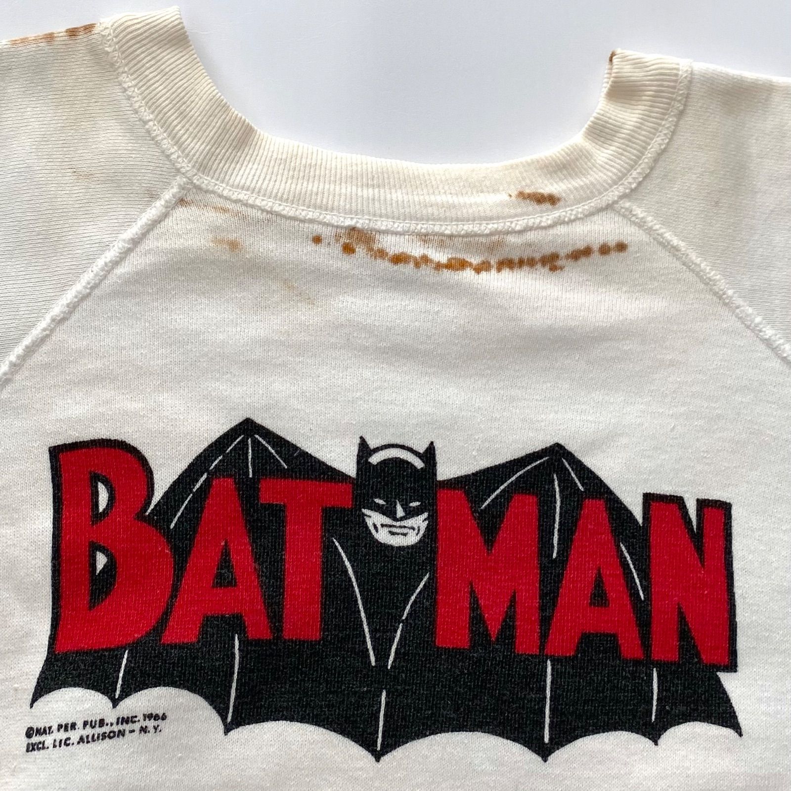 長期納期 レア 70s BATMAN バットマン ラグラン ビンテージ スウェット