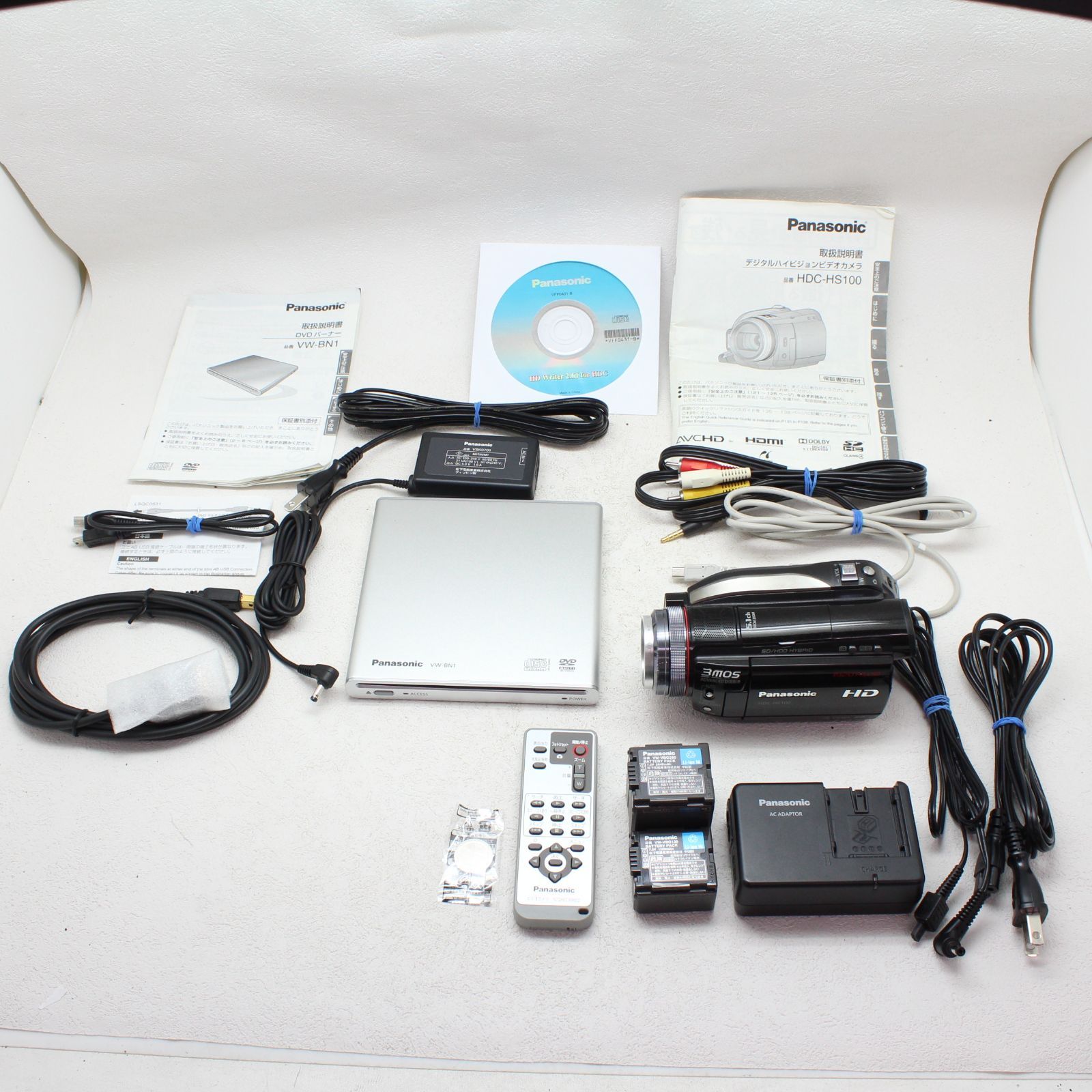 新品未使用PanasonicHDC-HS100 DVDバーナー、カメラバック付 □中古 Panasonic HDC-HS100 ✙ 純正DVDバーナーのセット - メルカリ