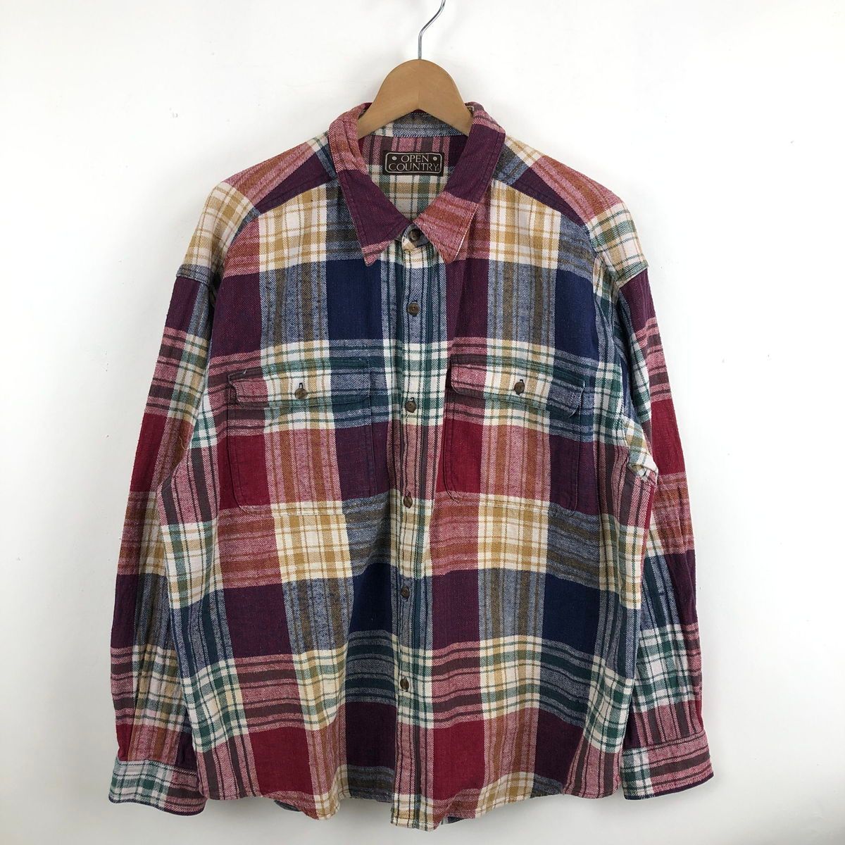 【古着】 OPEN COUNTRY ヘビー ネルシャツ フランネル チェック マルチカラー メンズXL 【中古】 n040300