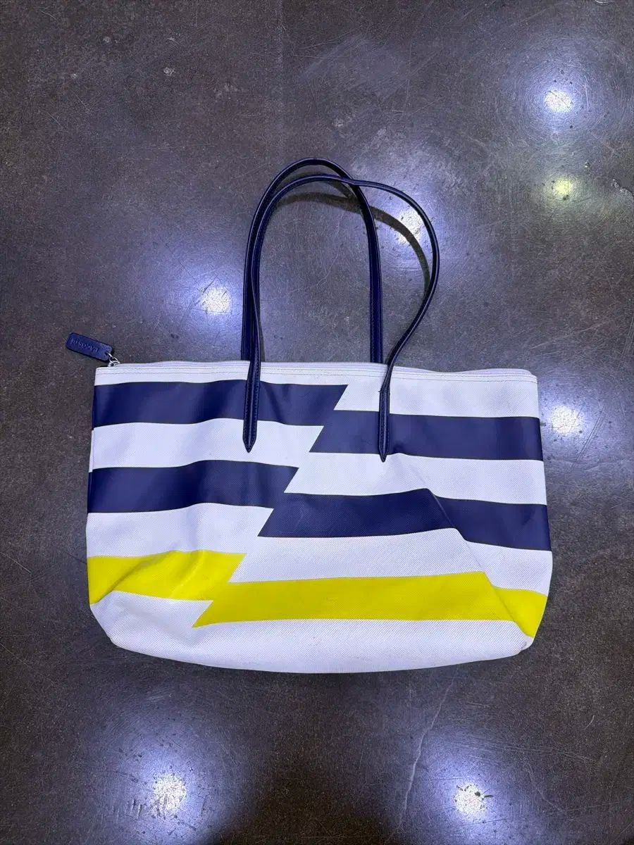 ラコステ x ヤツブキ カプセル プリント ストライプ ショッパーバッグ