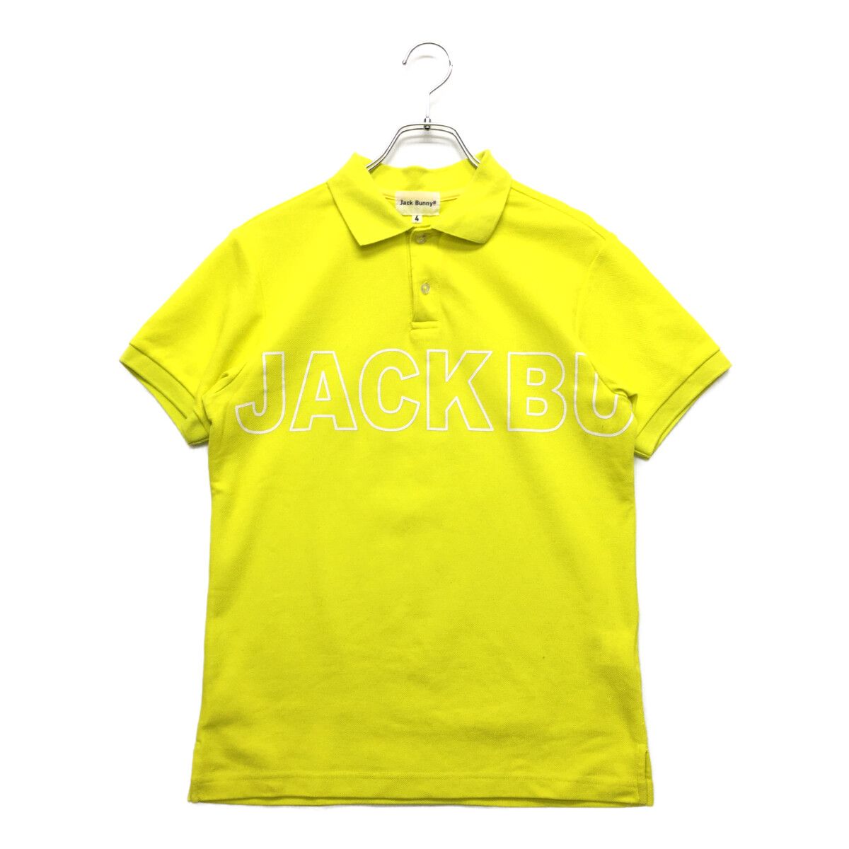 JackBunny!! メンズ半袖ポロシャツ サイズ4(M相当) メンズ ジャックバニー Jack Bunny!! 半袖ポロシャツ 4(M) 黄