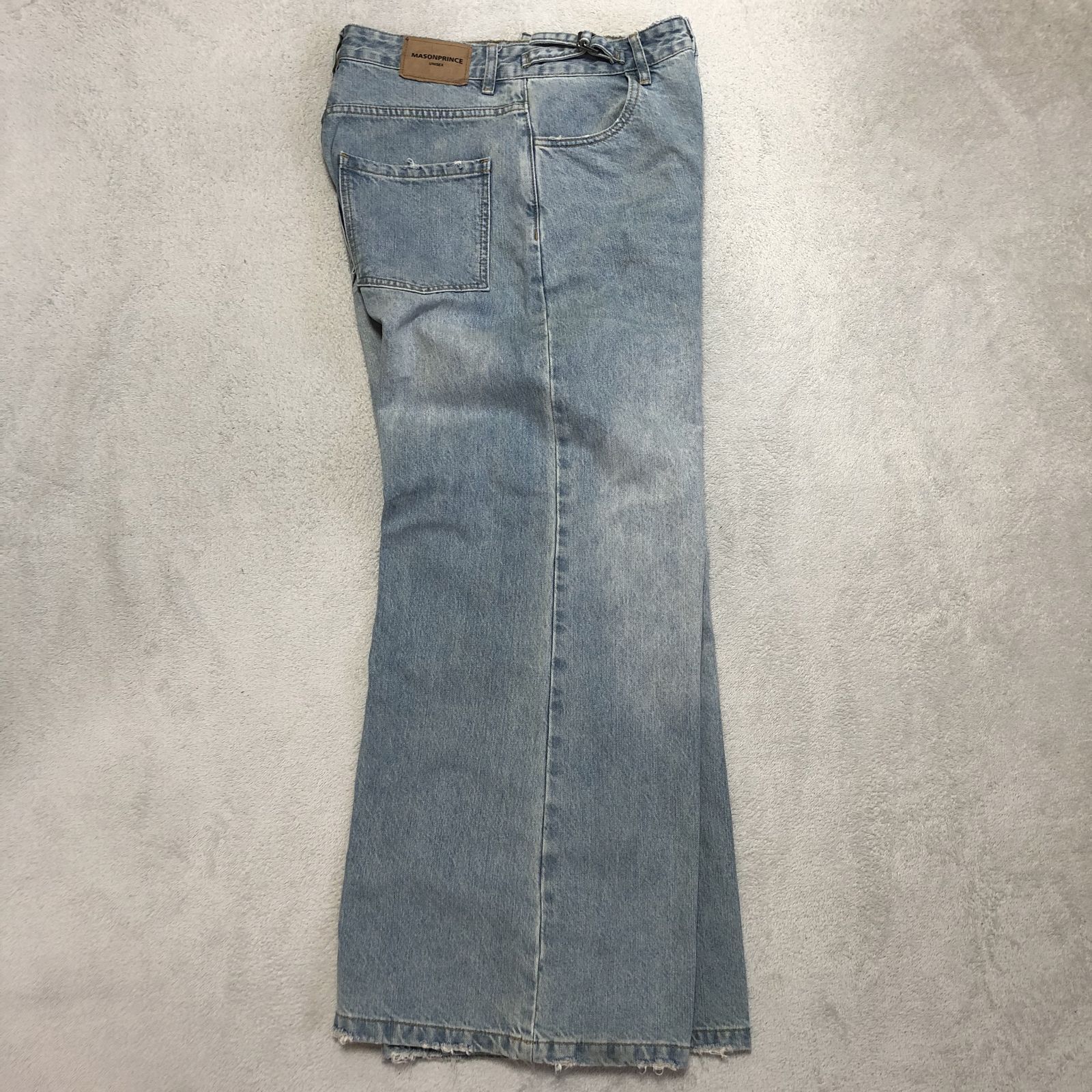 MASONPRINCE サイドベルト ワイドフレアデニムパンツ ジーパン