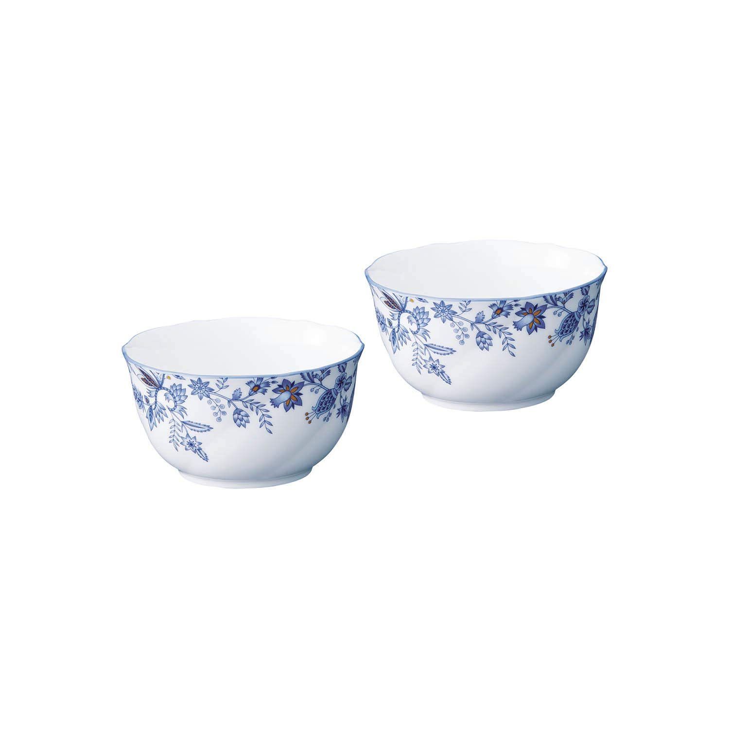 Noritake ノリタケ ディープ ボウル ペアセット 11cm ブルーソレンティーノ色線仕上げ 電子レンジ対応 食洗器対応 2個 ブルー ボーンチャイナ 4965L|P97335