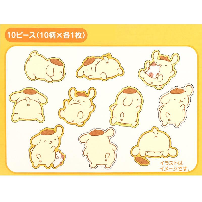 ポムポムプリン ステッカーセット シールセット 日本製 おしりぷりぷり
