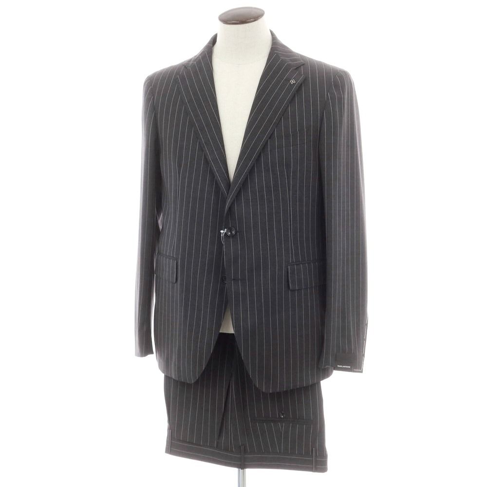 タリアトーレ TAGLIATORE ダークグレー スーツ 新品】タリアトーレ TAGLIATORE ウール ストライプ 2つボタンスーツ