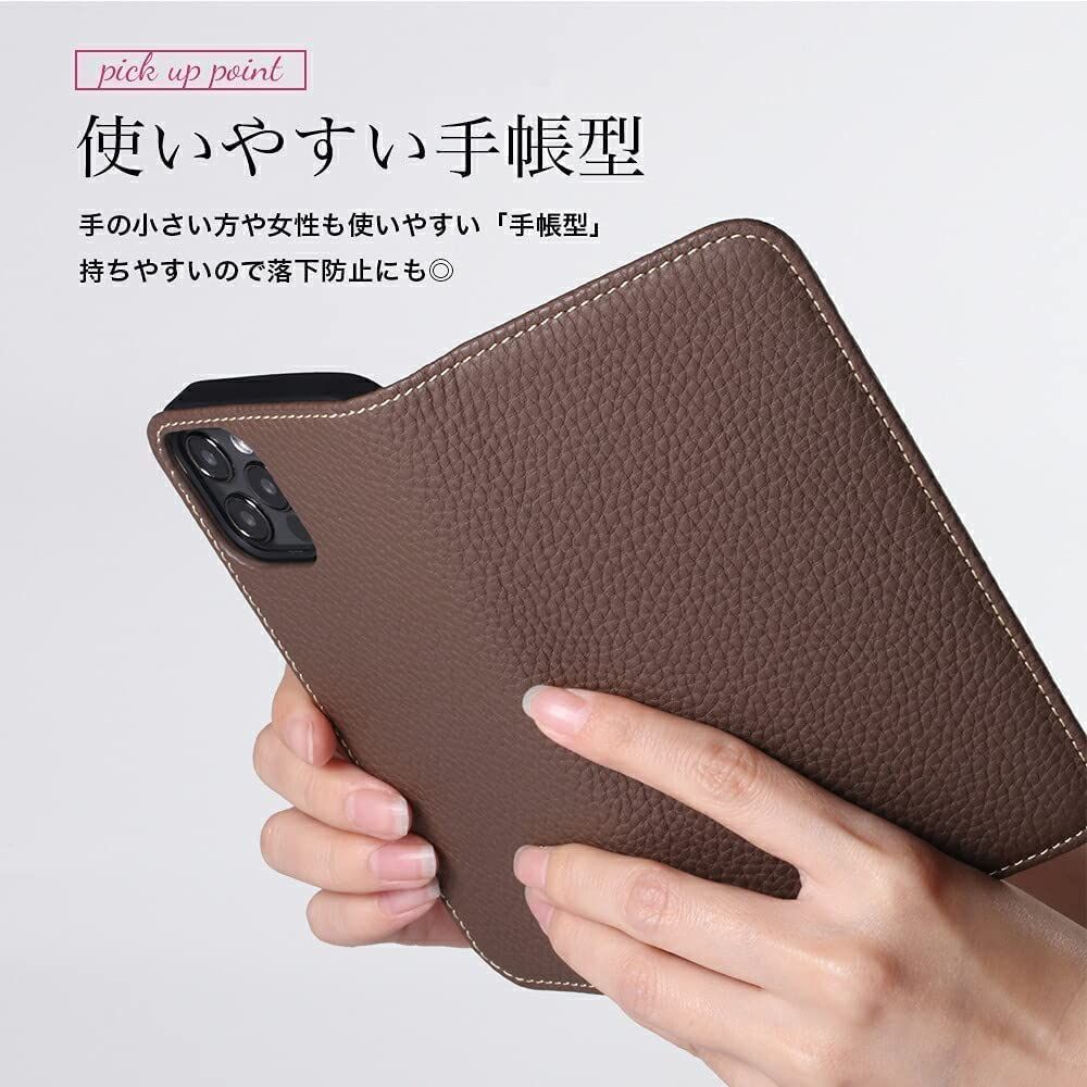 特価商品】[HANATORA] iPhone 14 Pro ケース 手帳型 本革 シュリンク