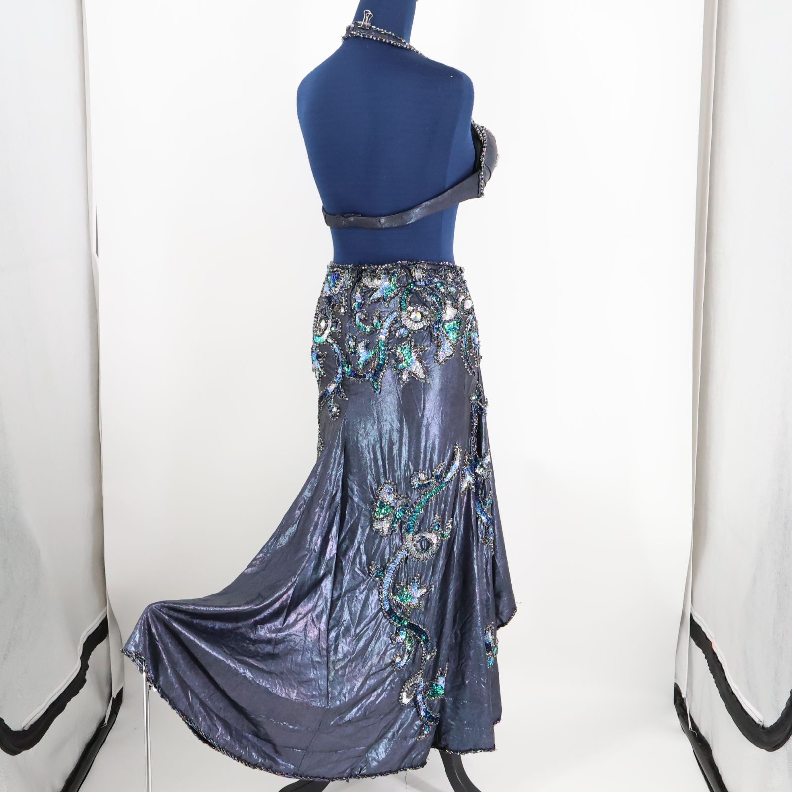 ベリーダンス衣装 イリーナ 濃紺 ベリーダンス衣装⁄ネイビー・ダブル